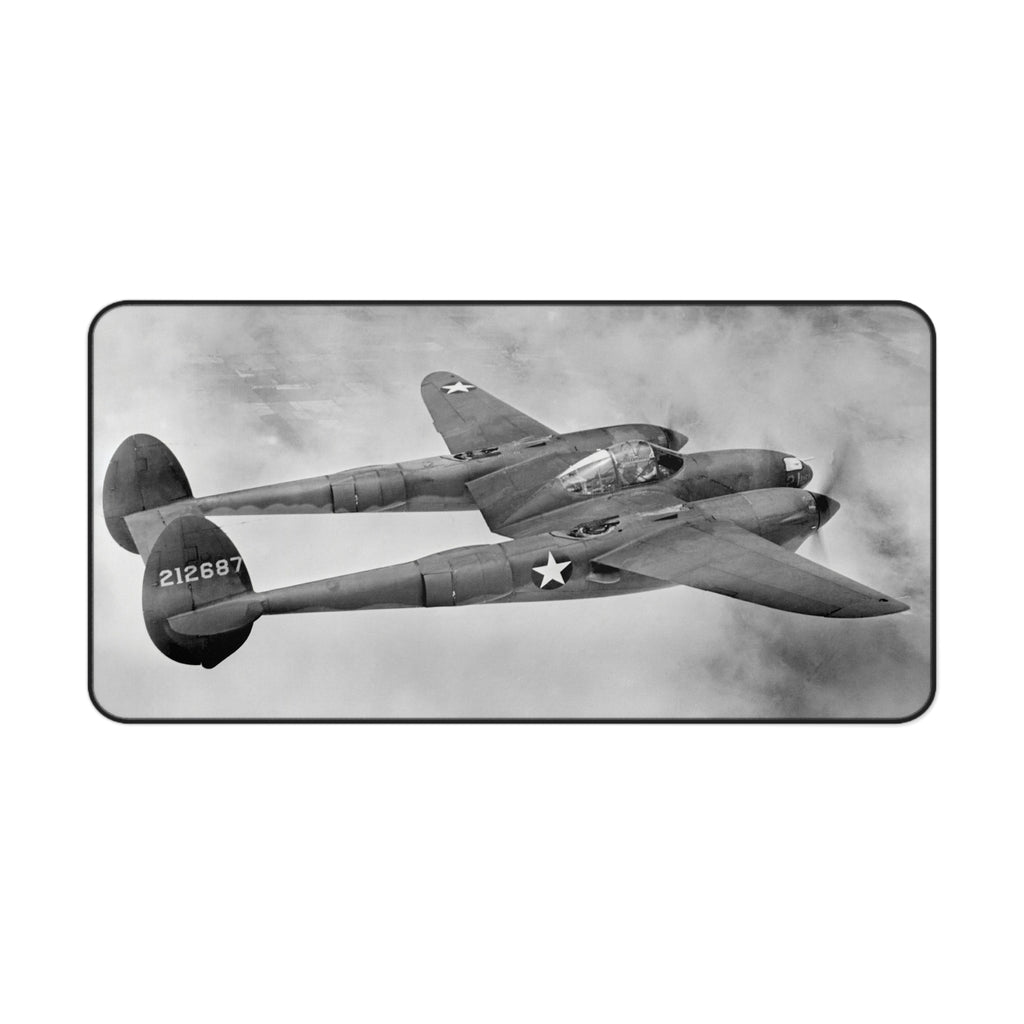P-38 Lightning Desk Mat - I Love a Hangar