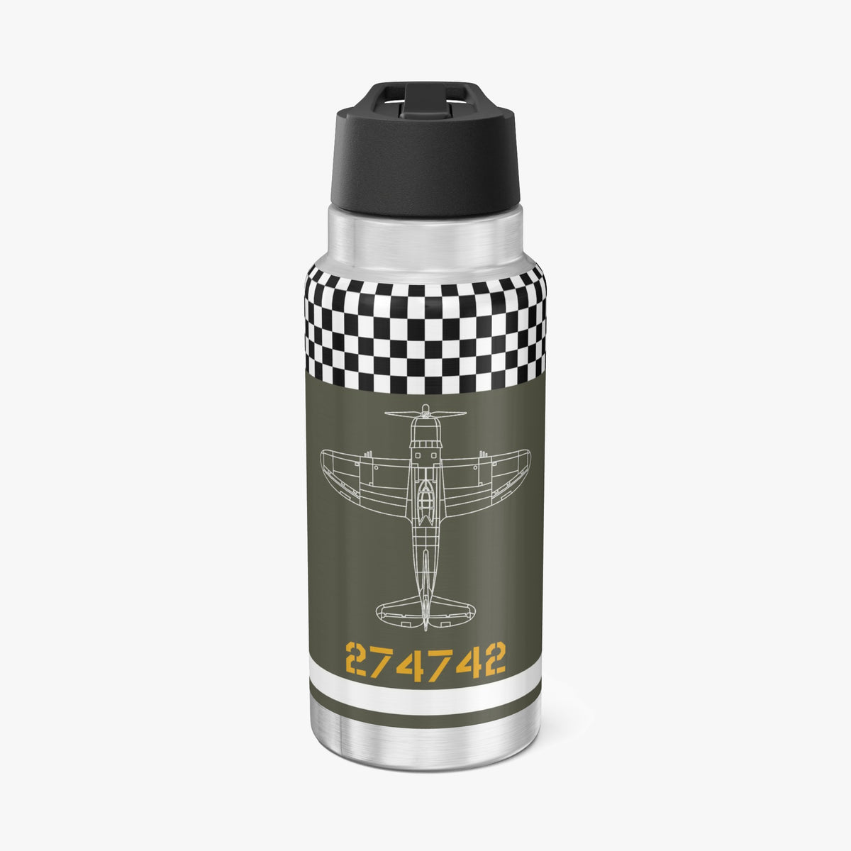 P-47 "War Eagle Snafu" Inspired Tumbler, 32oz (950ml) - I Love a Hangar