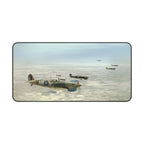 Spitfire of No. 417 Squadron RCAF Desk Mat - I Love a Hangar