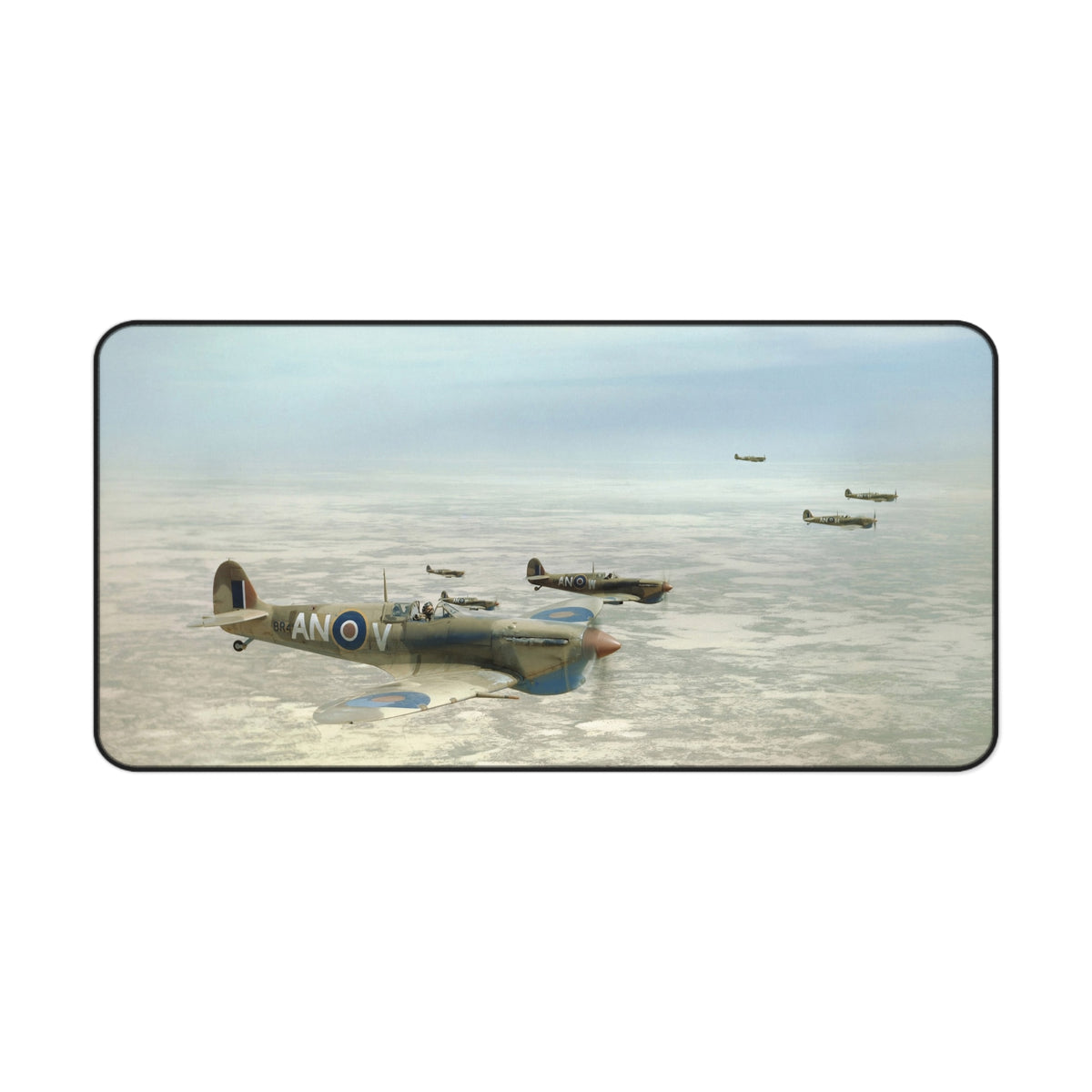 Spitfire of No. 417 Squadron RCAF Desk Mat - I Love a Hangar