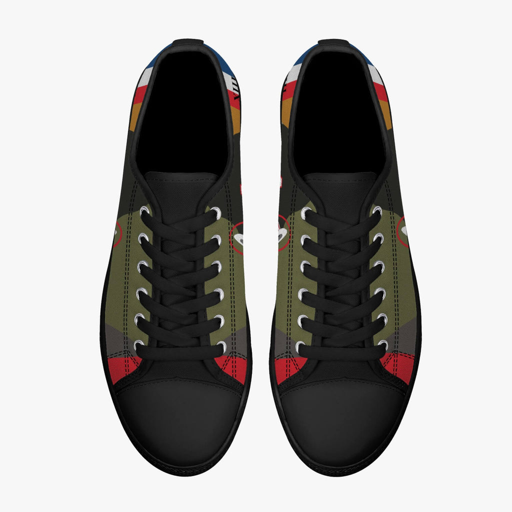 SPAD XIII of Capt. Eddie Rickenbacker Low Top Canvas Shoes - I Love a Hangar