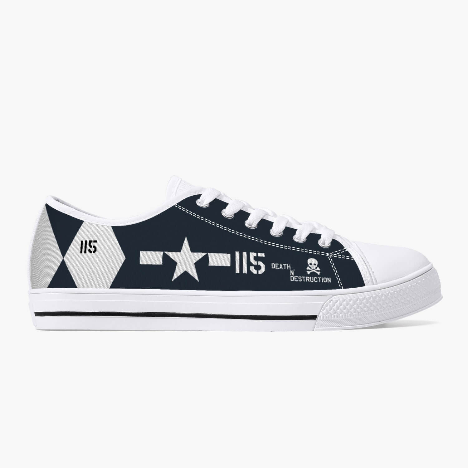 F6F "Death n' Destruction" Low Top Canvas Shoes - I Love a Hangar