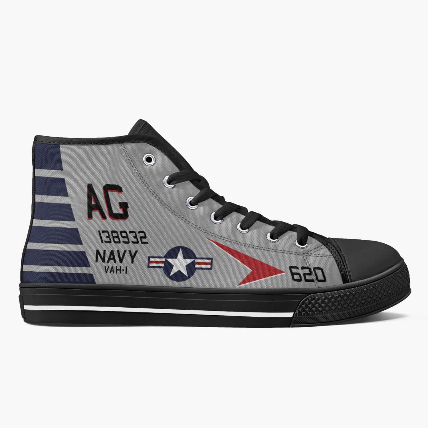 VAH-1 "Smokin' Tigers" High Top Canvas Shoes - I Love a Hangar