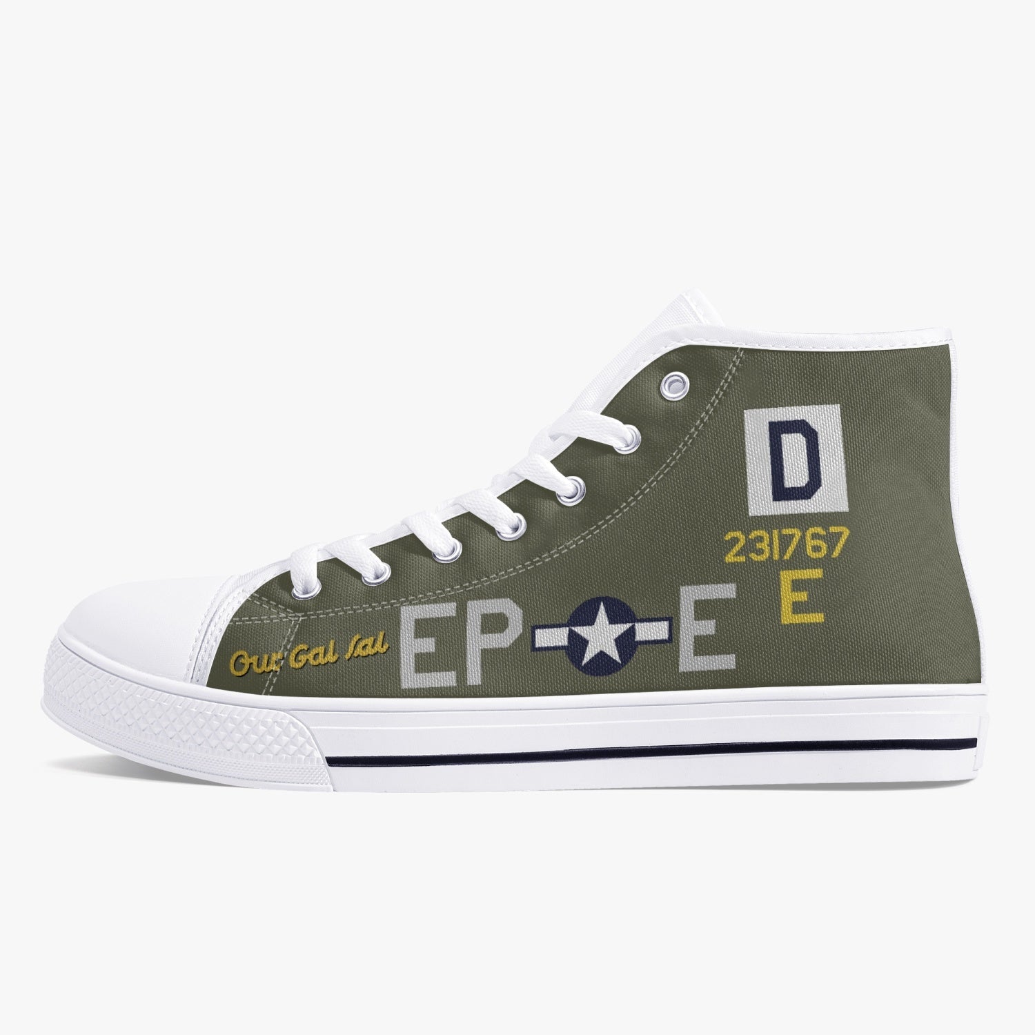 B-17 "Our Gal Sal" High Top Canvas Shoes - I Love a Hangar