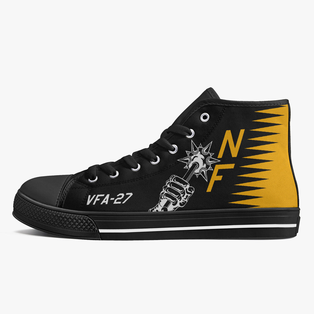 VFA-27 "Royal Maces" High Top Canvas Shoes - I Love a Hangar