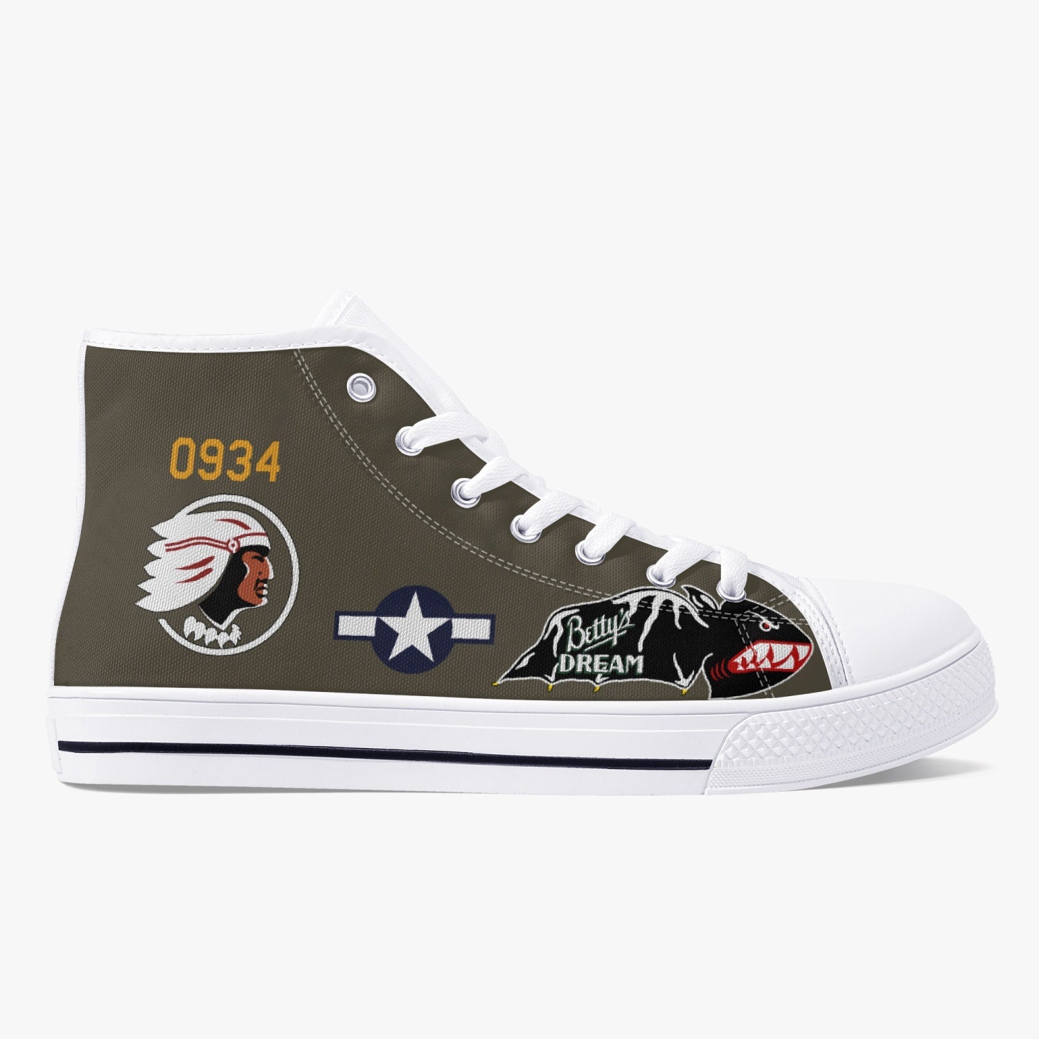 B-25 "Betty's Dream" High Top Canvas Shoes