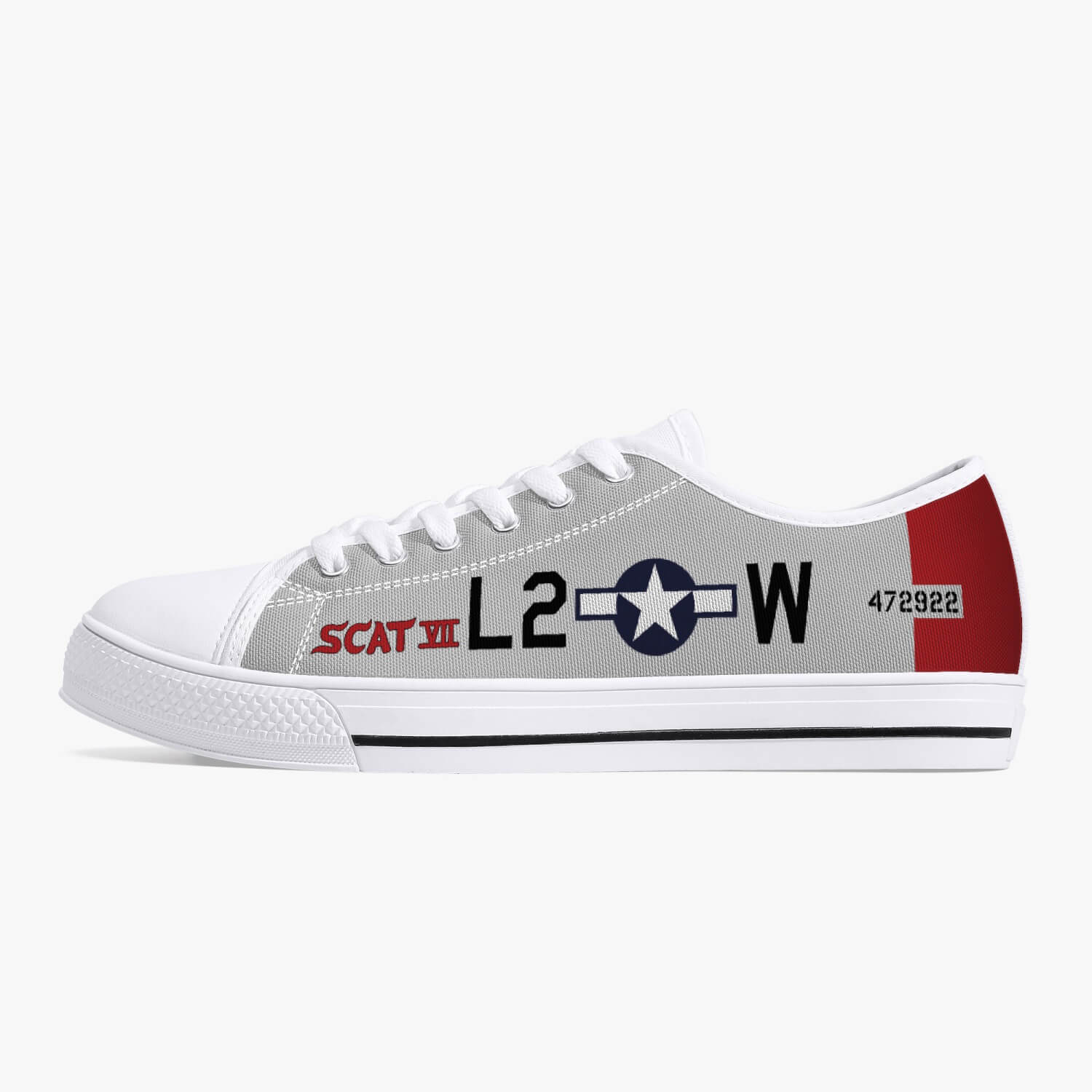 P-51 "SCAT VII" Low Top Canvas Shoes - I Love a Hangar