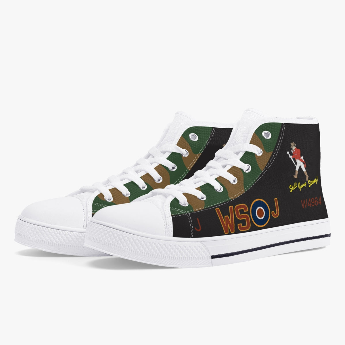 Lancaster "J" for Johnnie High Top Canvas Shoes - I Love a Hangar