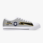 P-51 of Lt Col Edward McComas Low Top Canvas Shoes - I Love a Hangar