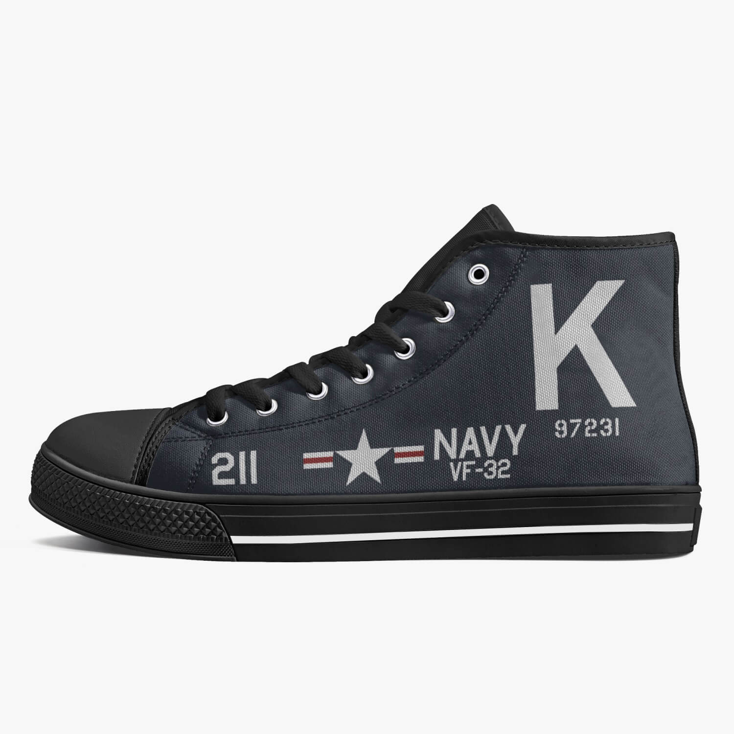 F4U Corsair of Jesse Brown High Top Canvas Shoes - I Love a Hangar