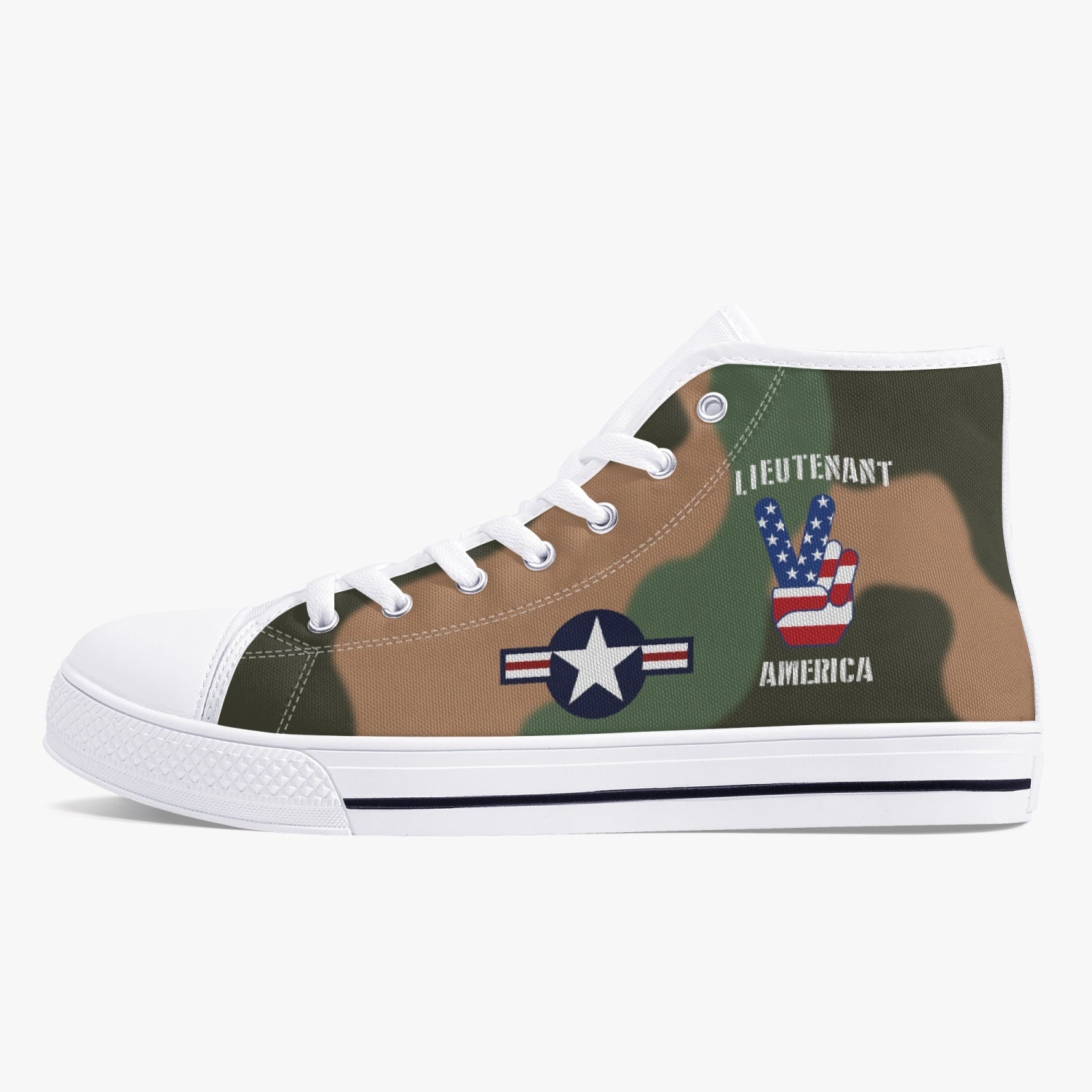 A-1 Skyraider "Lieutenant America" High Top Canvas Shoes - I Love a Hangar