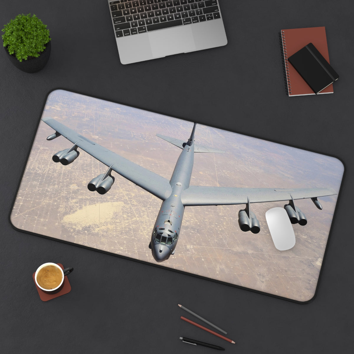 B-52 Stratofortress From Above Desk Mat - I Love a Hangar