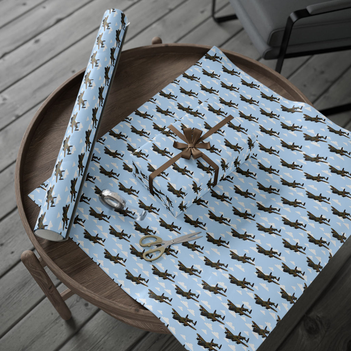 Lancaster Wrapping Paper - Sky Blue