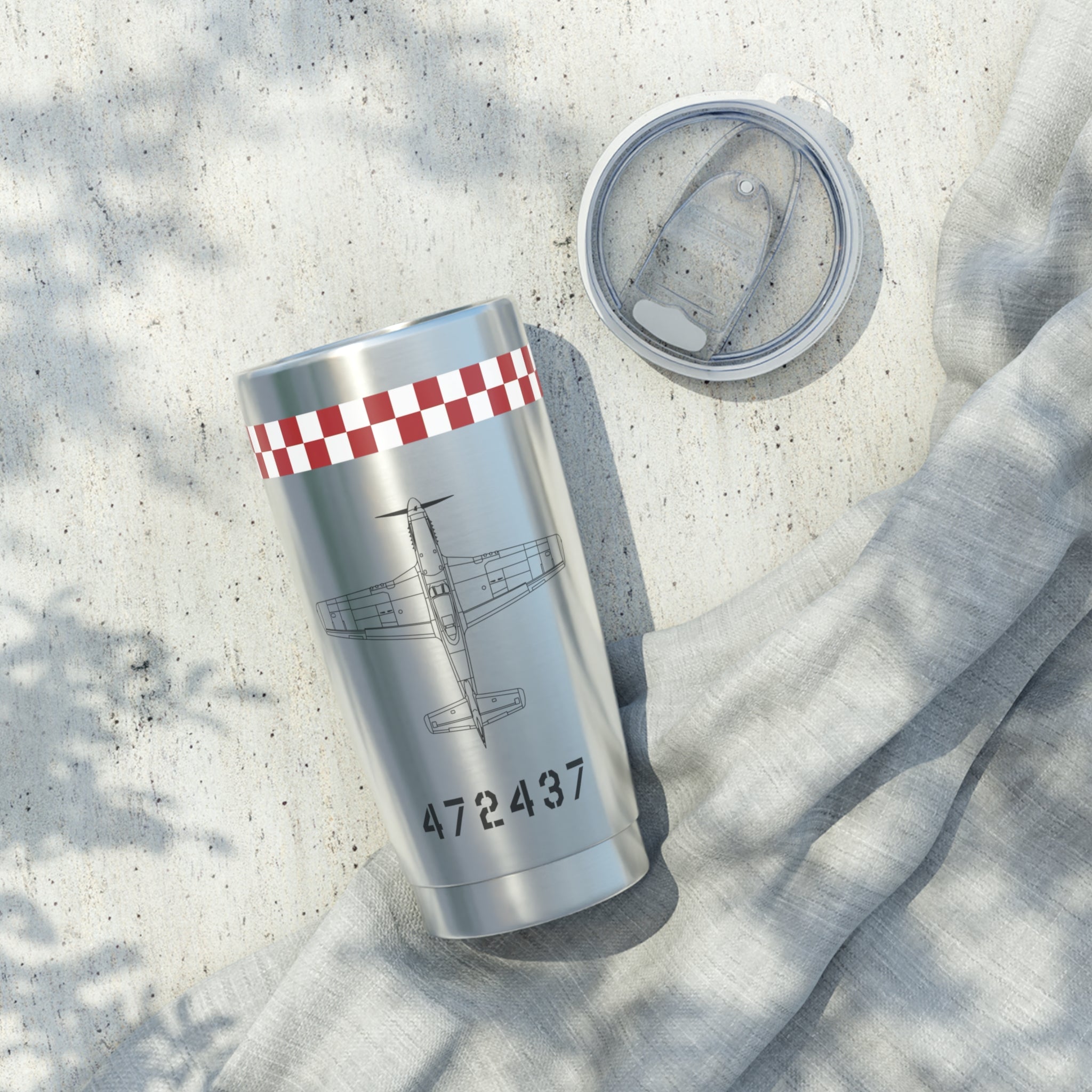 P-51 "Pauline" Inspired 20oz (590ml) Stainless Steel Tumbler - I Love a Hangar