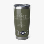 B-17 "Ye Olde Pub" Inspired 20oz (590ml) Stainless Steel Tumbler - I Love a Hangar