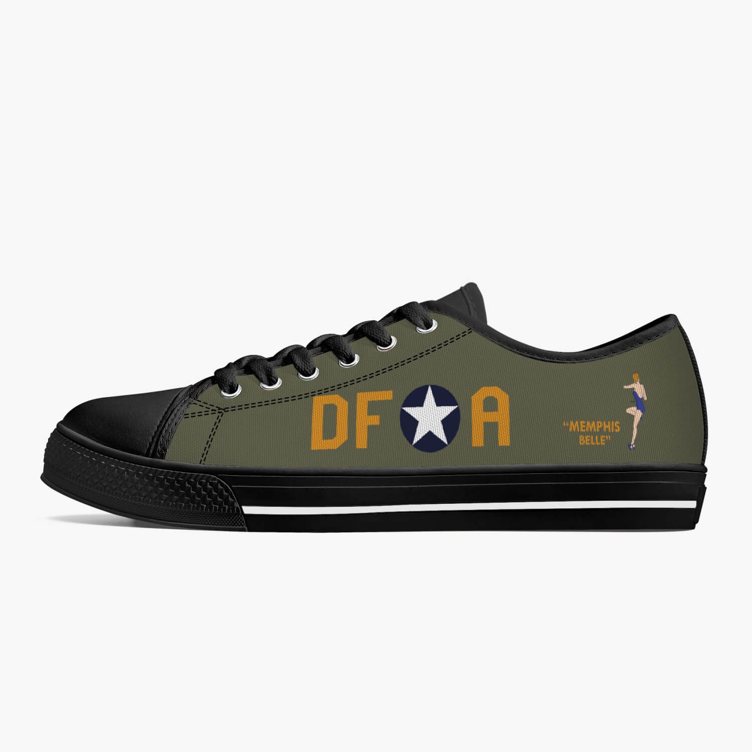 B-17 "Memphis Belle" Low Top Canvas Shoes - I Love a Hangar