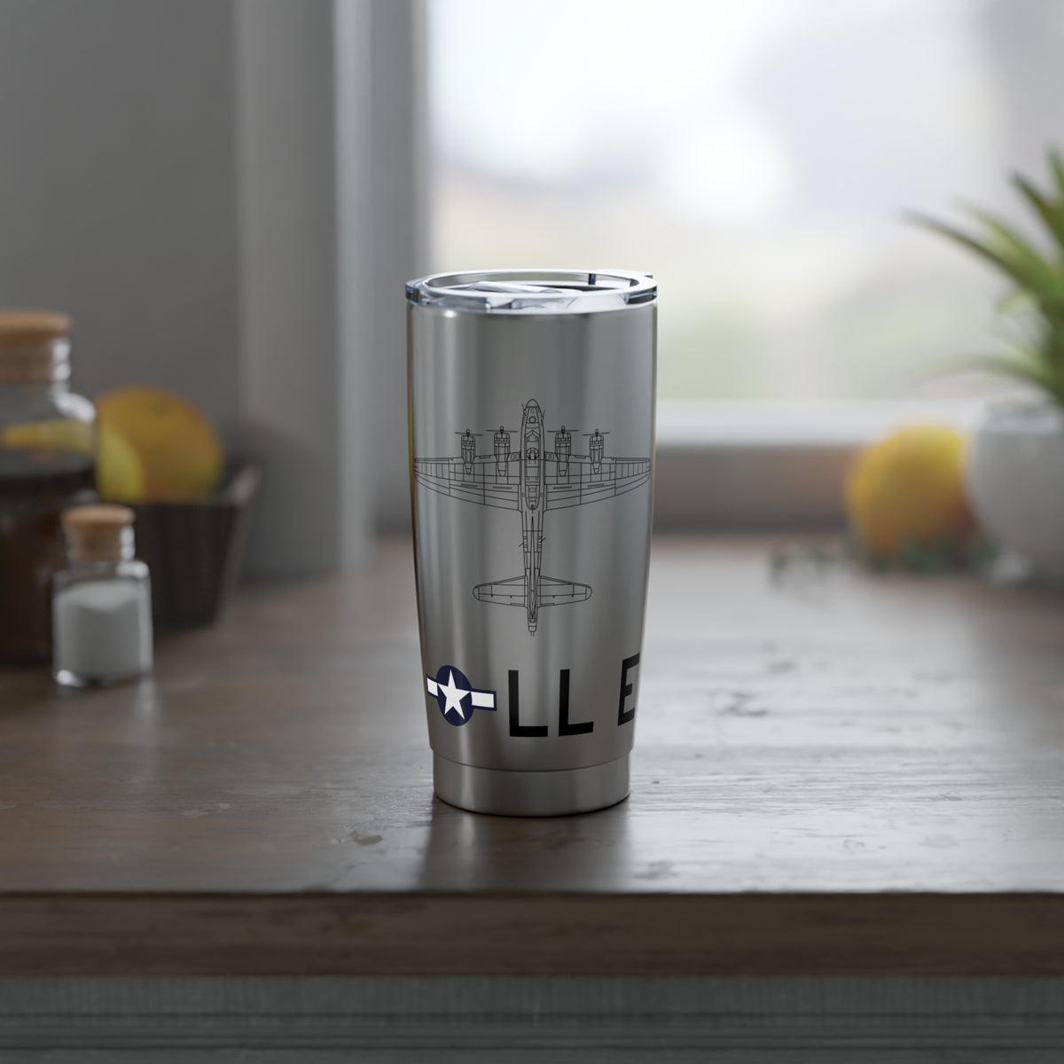 B-17 "Shoo Shoo Shoo Baby" Inspired 20oz (590ml) Stainless Steel Tumbler - I Love a Hangar