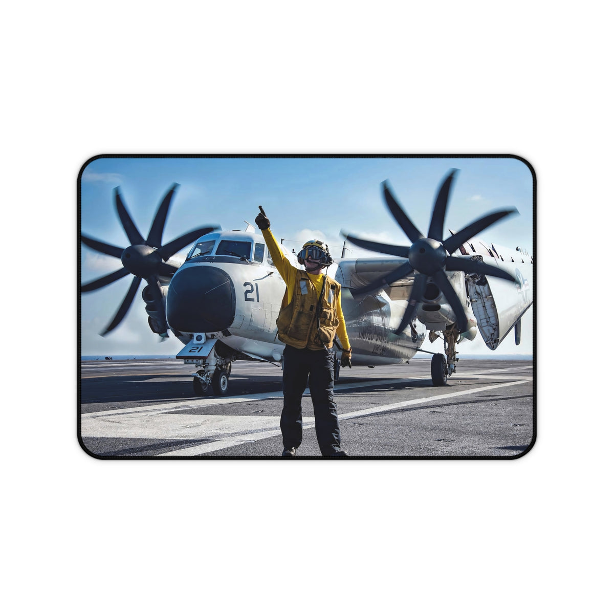 C-2 Greyhound Desk Mat - I Love a Hangar