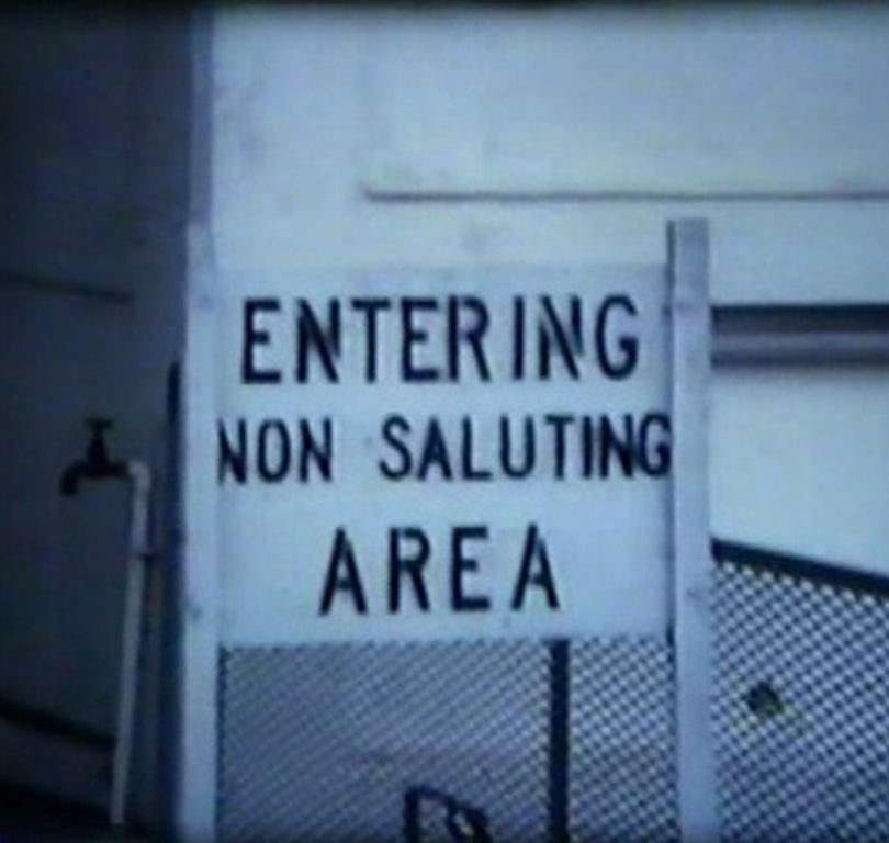 Entering Non Saluting Area Flag - I Love a Hangar