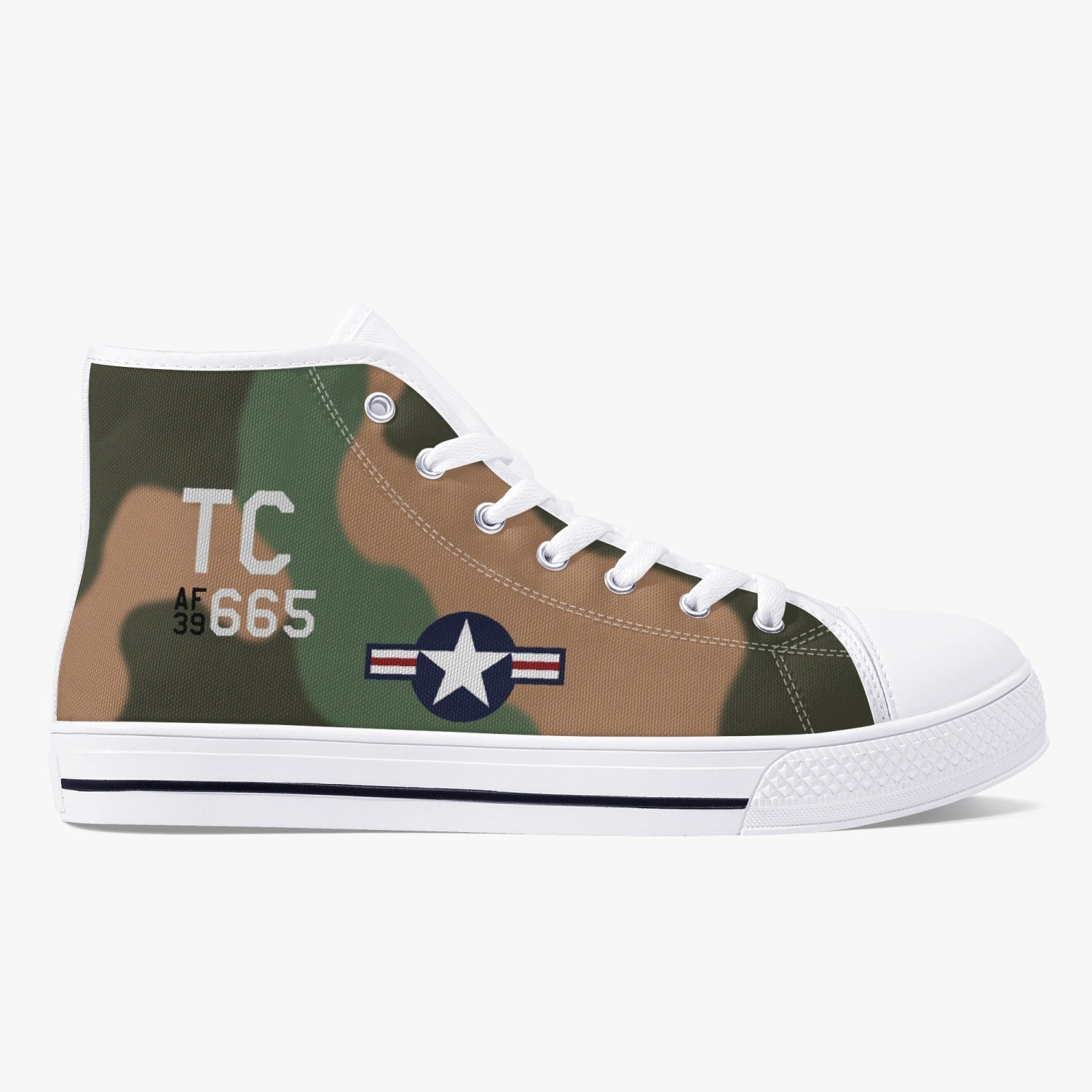 A-1 Skyraider "Lieutenant America" High Top Canvas Shoes - I Love a Hangar