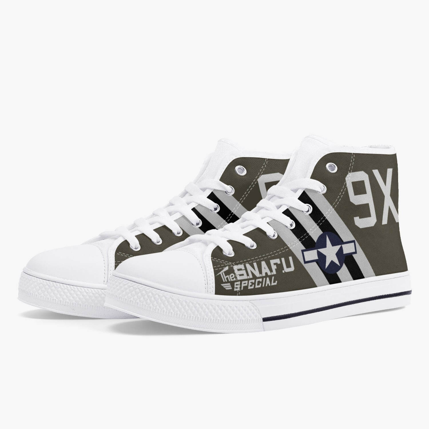 C-47 "The SNAFU Special" High Top Canvas Shoes - I Love a Hangar