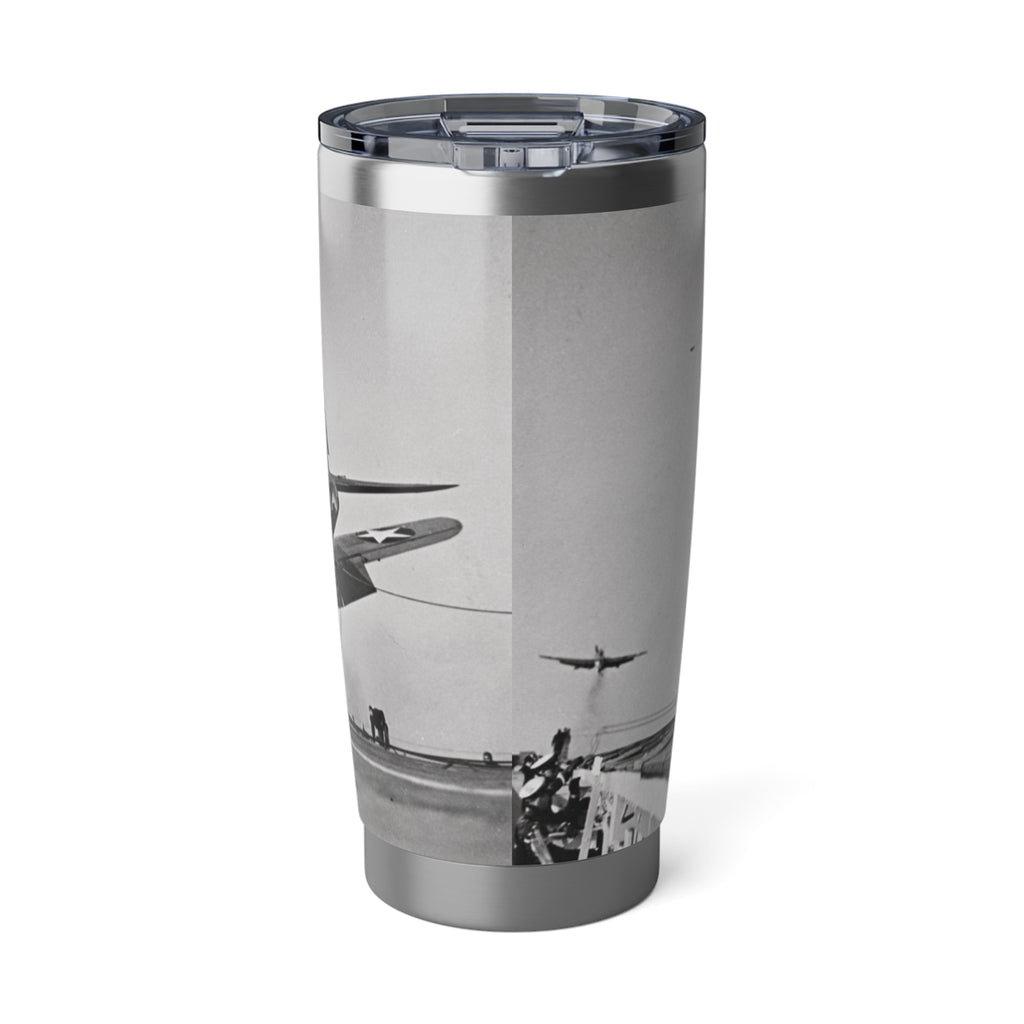 F4U Carrier Landing 20oz (590ml) Stainless Steel Tumbler - I Love a Hangar