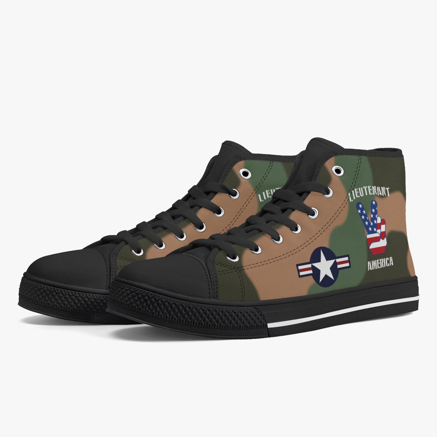 A-1 Skyraider "Lieutenant America" High Top Canvas Shoes - I Love a Hangar