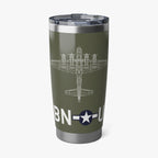 B-17 "Thunder Bird" Inspired 20oz (590ml) Stainless Steel Tumbler - I Love a Hangar