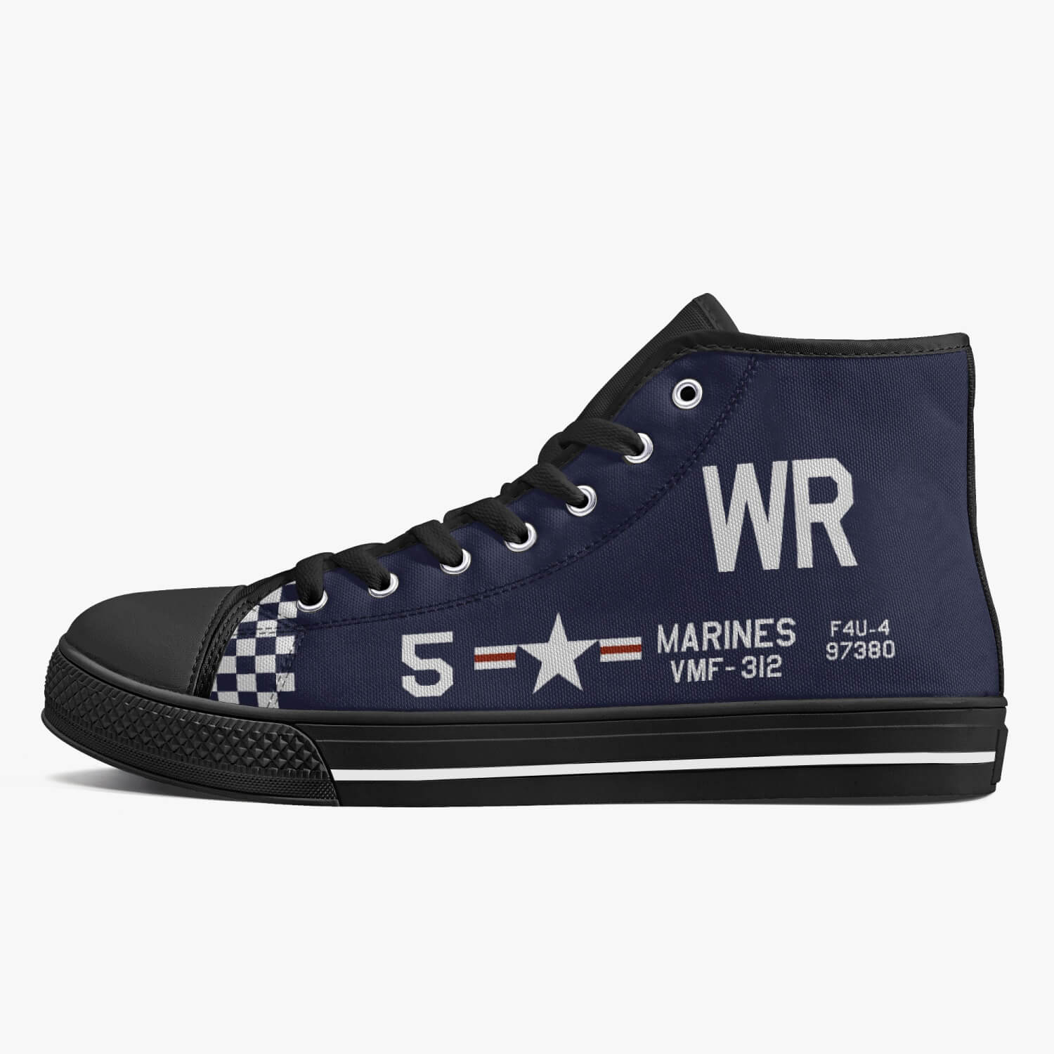 F4U Corsair "WR5" High Top Canvas Shoe - I Love a Hangar