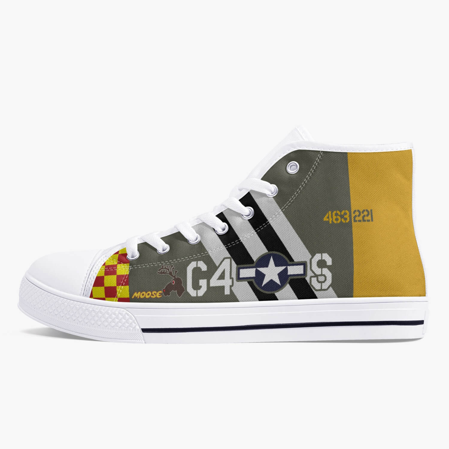 P-51 "Moose/Candyman" High Top Canvas Shoes - I Love a Hangar