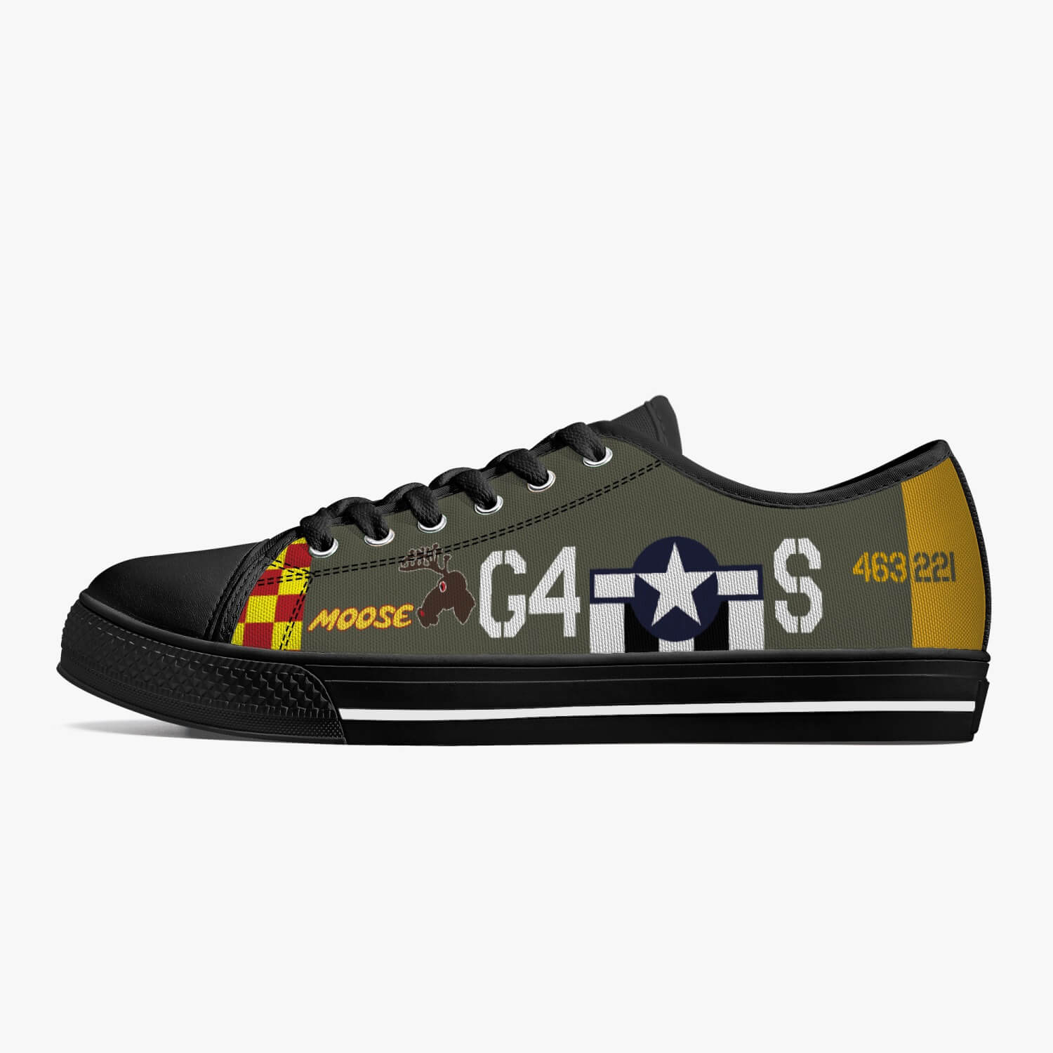 P-51 "Moose/Candyman" Low Top Canvas Shoes - I Love a Hangar