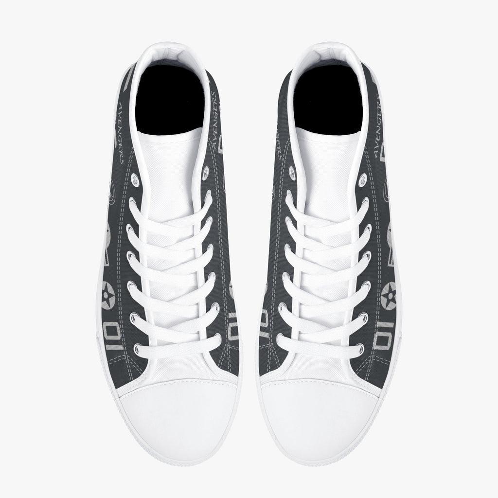 VMA-211 "Wake Island Avengers" (BuNo 165572) High Top Canvas Shoes - I Love a Hangar