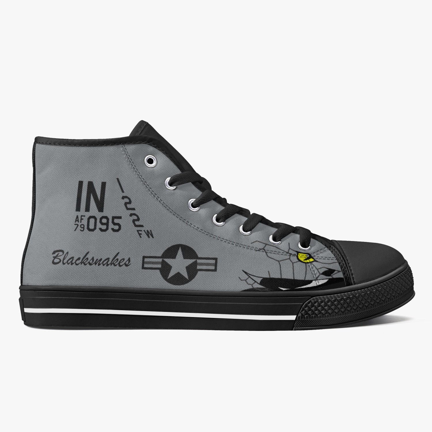 A-10 "Blacksnakes" High Top Canvas Shoes - I Love a Hangar