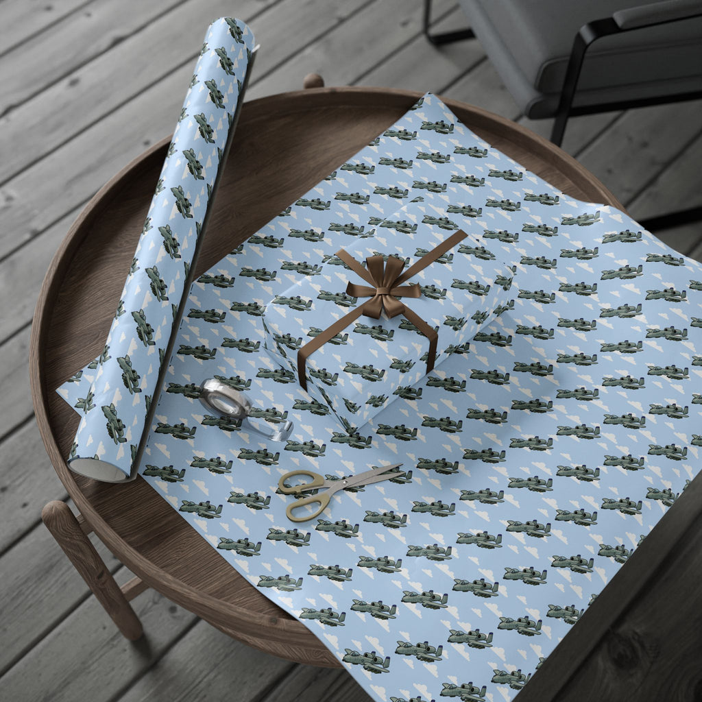 A-10 Thunderbolt II Wrapping Paper -  Sky Blue
