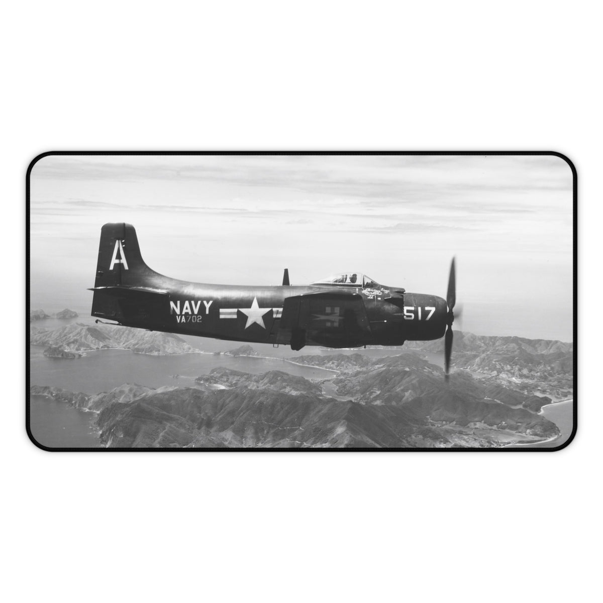 AD-2 Skyraider Desk Mat - I Love a Hangar