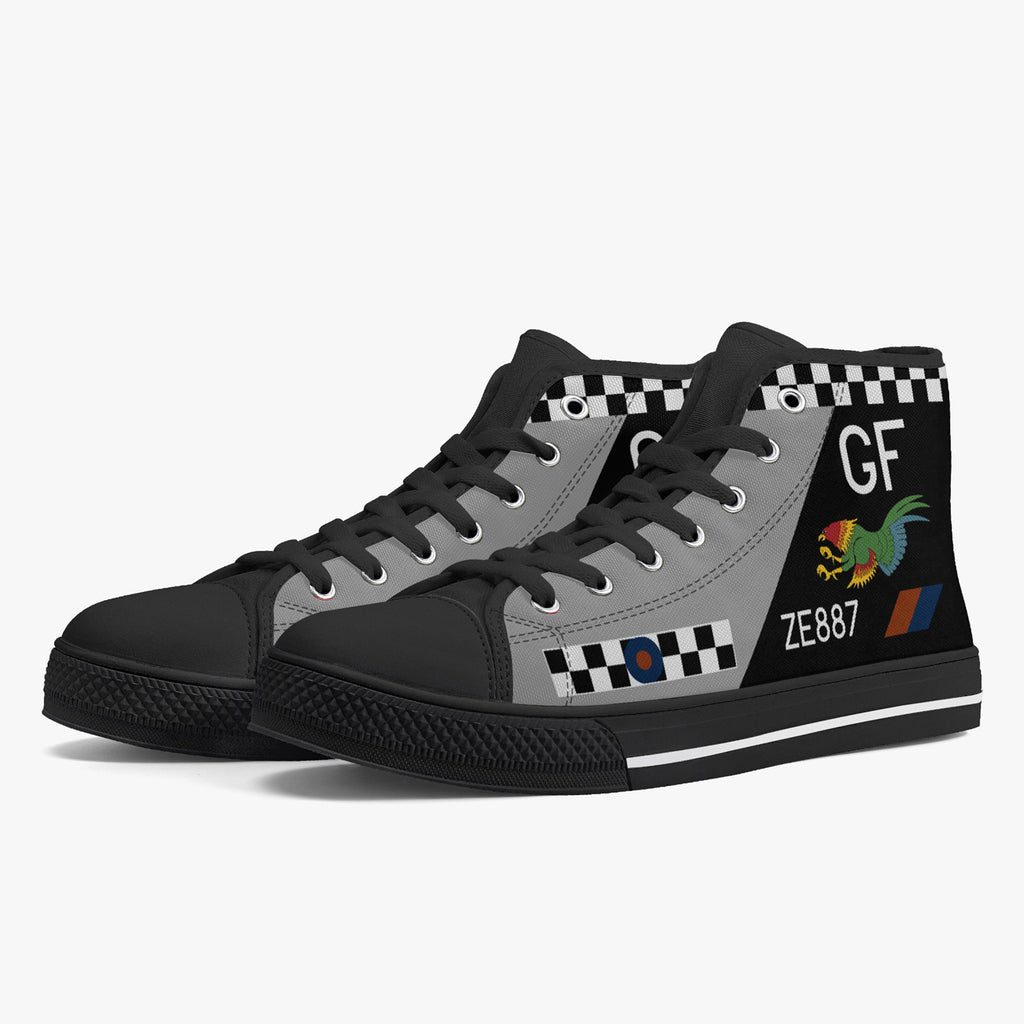 No. 43 Squadron "The Fighting Cocks" High Top Canvas Shoes - I Love a Hangar