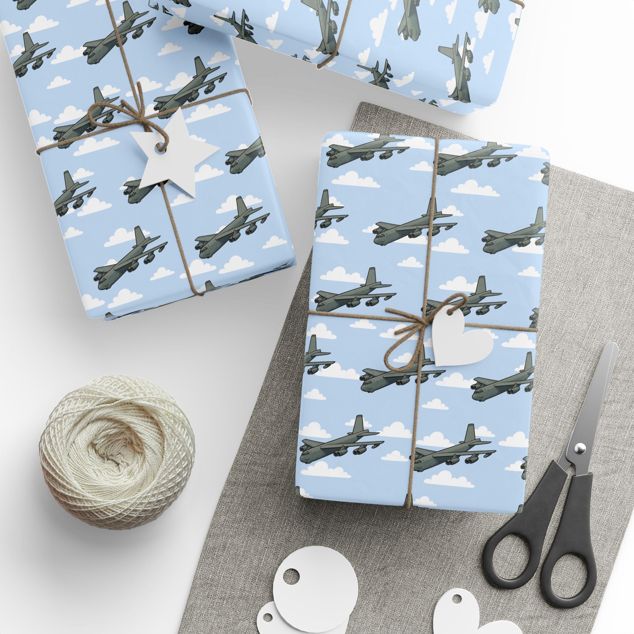 B-52 Stratofortress Wrapping Paper -  Sky Blue