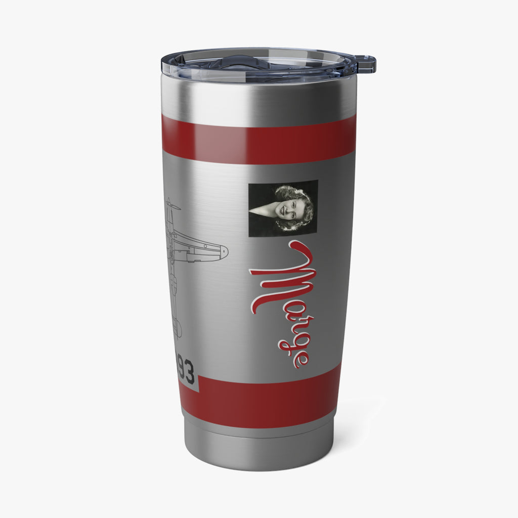 P-38 "Marge" Inspired 20oz (590ml) Stainless Steel Tumbler - I Love a Hangar