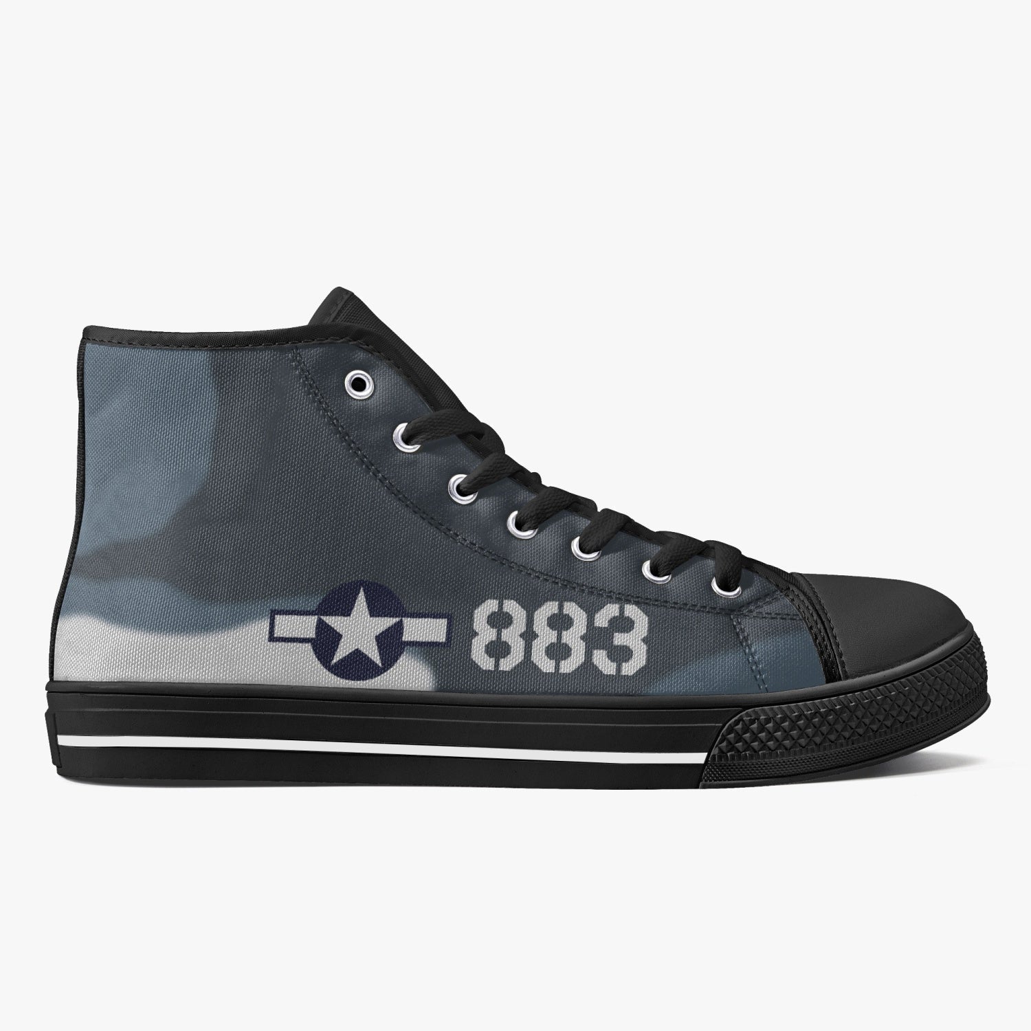 F4U Corsair "White 883" High  Top Canvas Shoes - I Love a Hangar