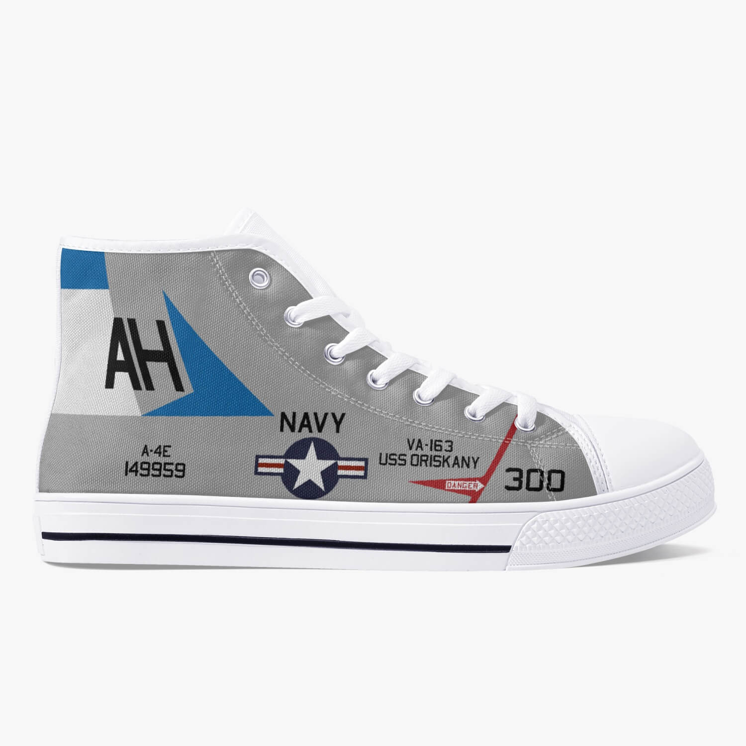 A-4 Skyhawk of John McCain High Top Canvas Shoes - I Love a Hangar