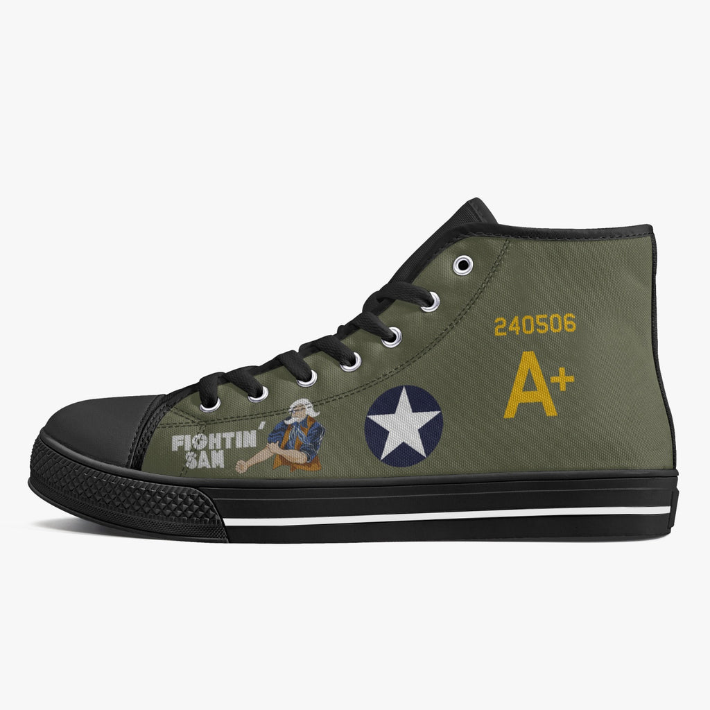 B-24 "Fightin' Sam" High Top Canvas Shoes - I Love a Hangar
