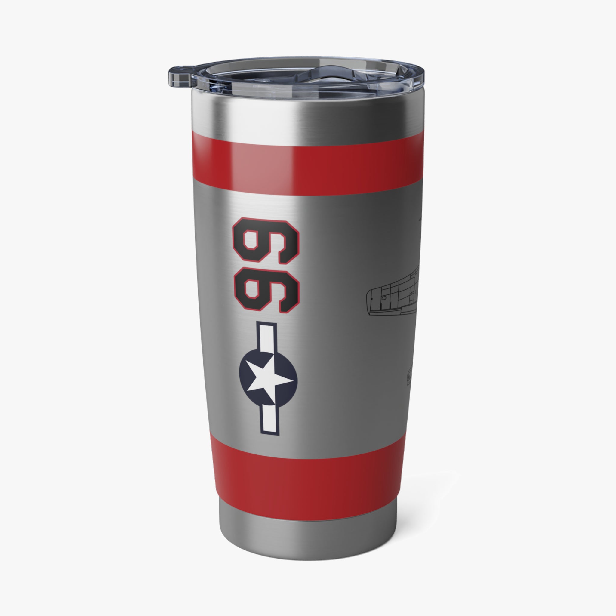 P-51 "By ReQuest" Inspired 20oz (590ml) Stainless Steel Tumbler - I Love a Hangar
