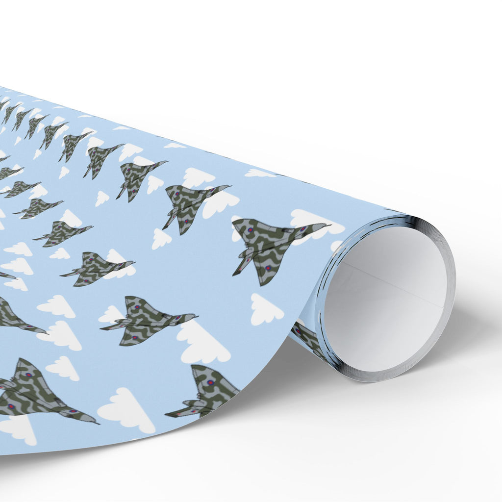Avro Vulcan #607 Wrapping Paper - Sky Blue