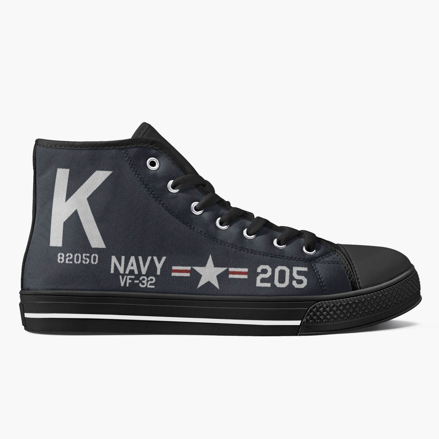 F4U Corsair of Thomas Hudner Jr High Top Canvas Shoes - I Love a Hangar