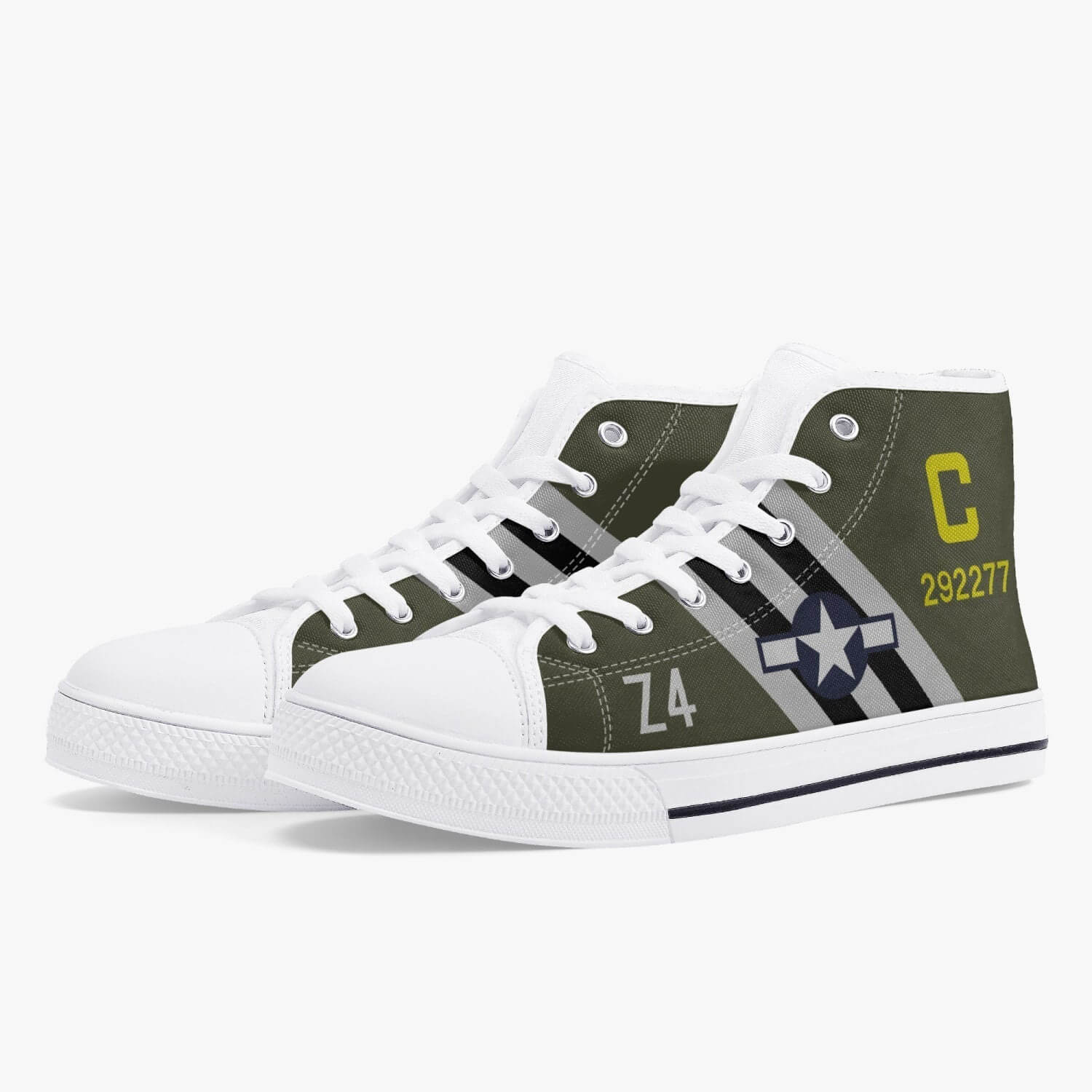 C-47 "Boogie Baby" High Top Canvas Shoes - I Love a Hangar