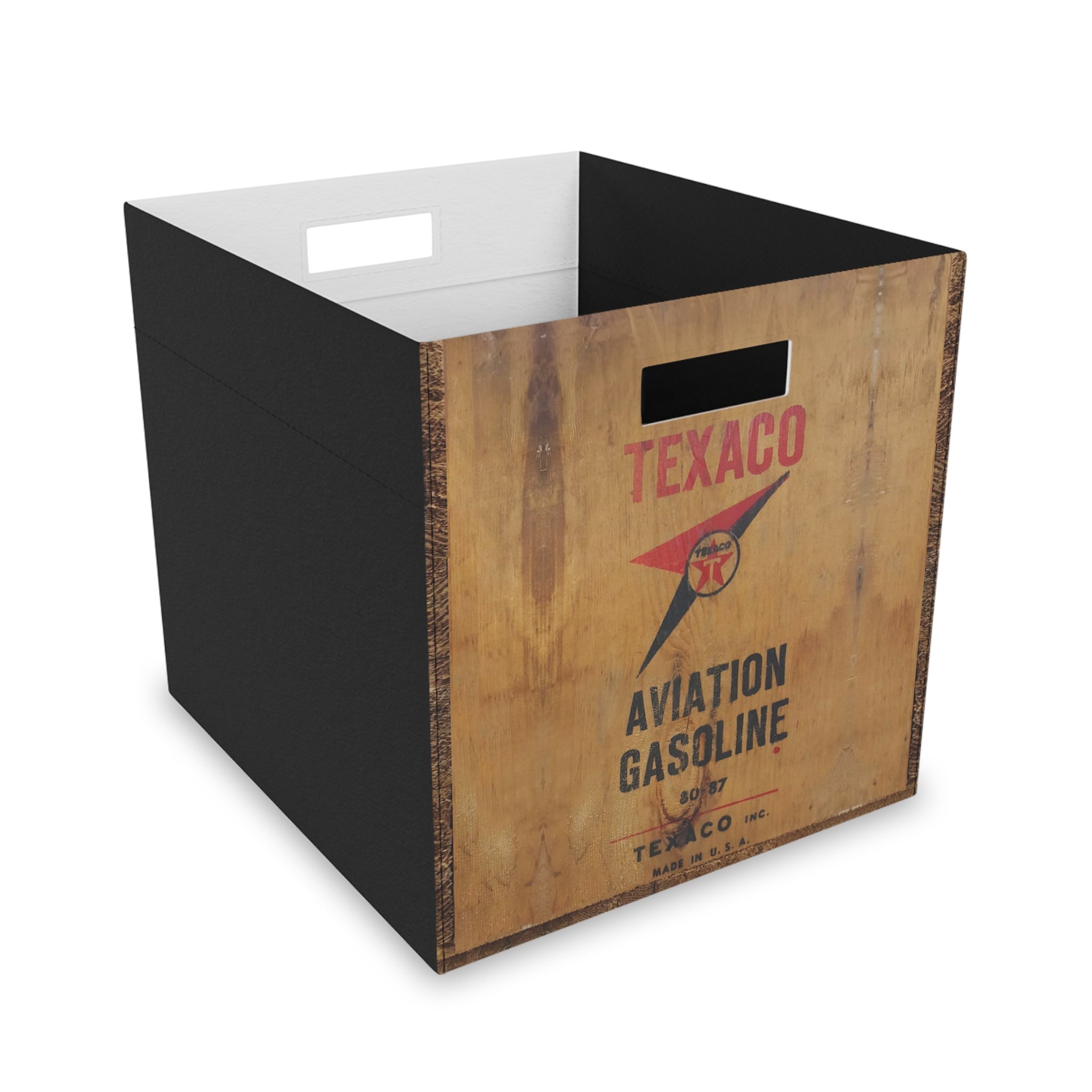 Vintage Style Aviation Gasoline Felt Storage Box - I Love a Hangar