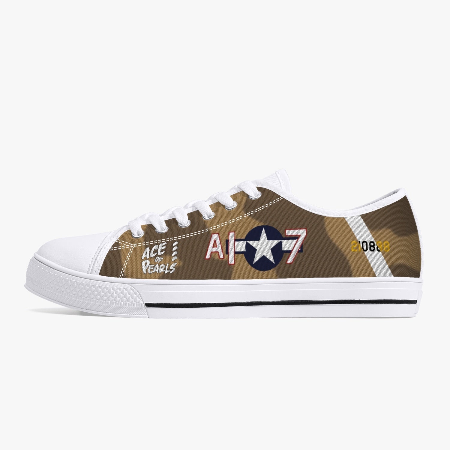 P-40 "Ace of Pearls" Low Top Canvas Shoes - I Love a Hangar