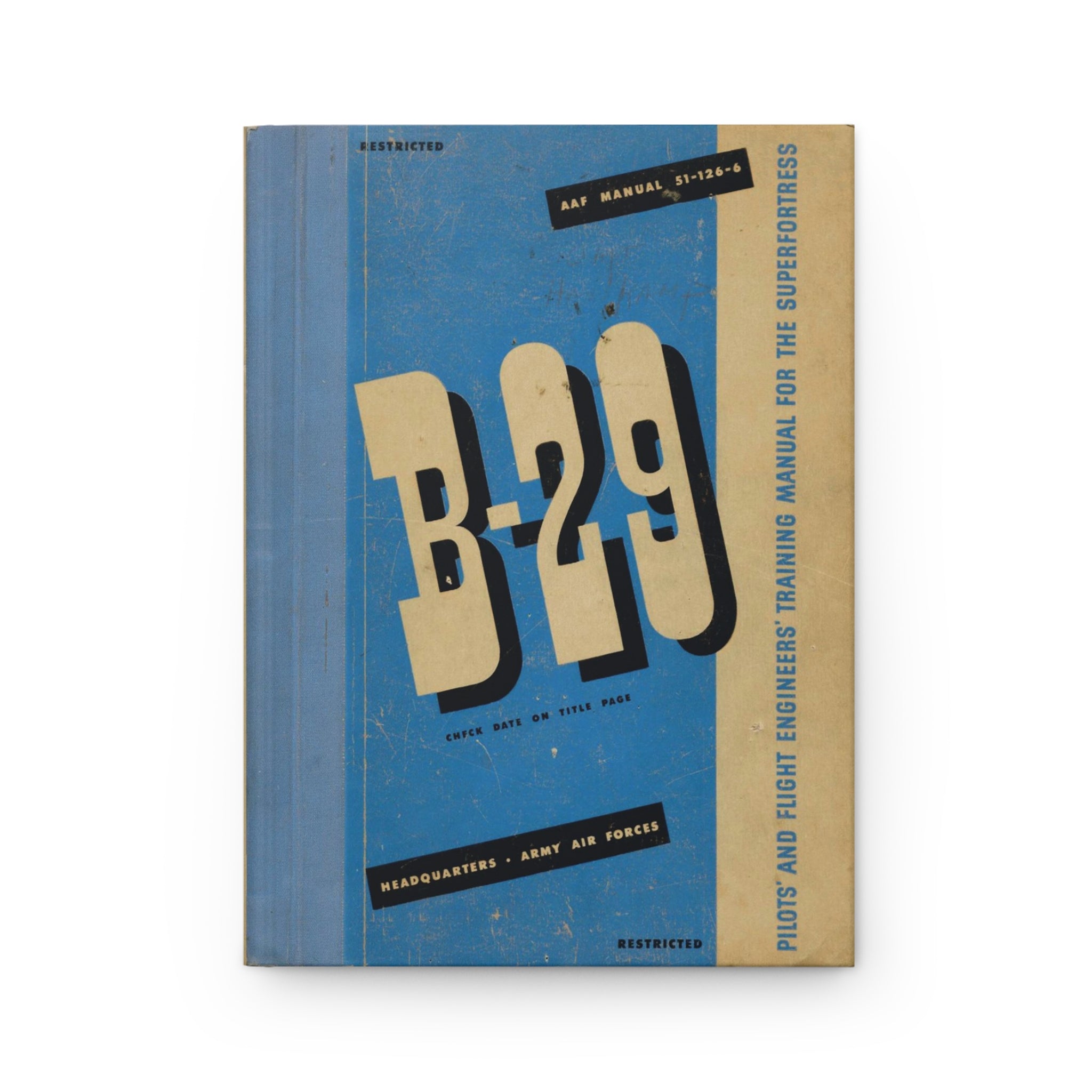 B-29 "Superfortress" Inspired Hardcover Journal - I Love a Hangar