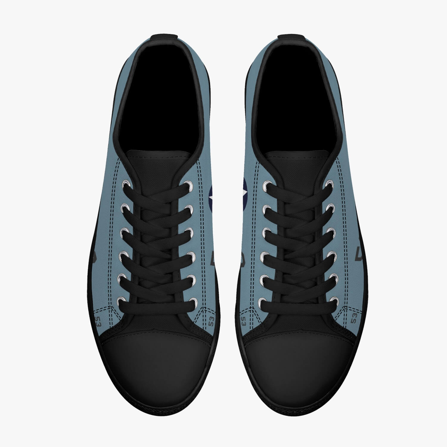 F4F "Black 53" of Joe Foss Low Top Canvas Shoes - I Love a Hangar