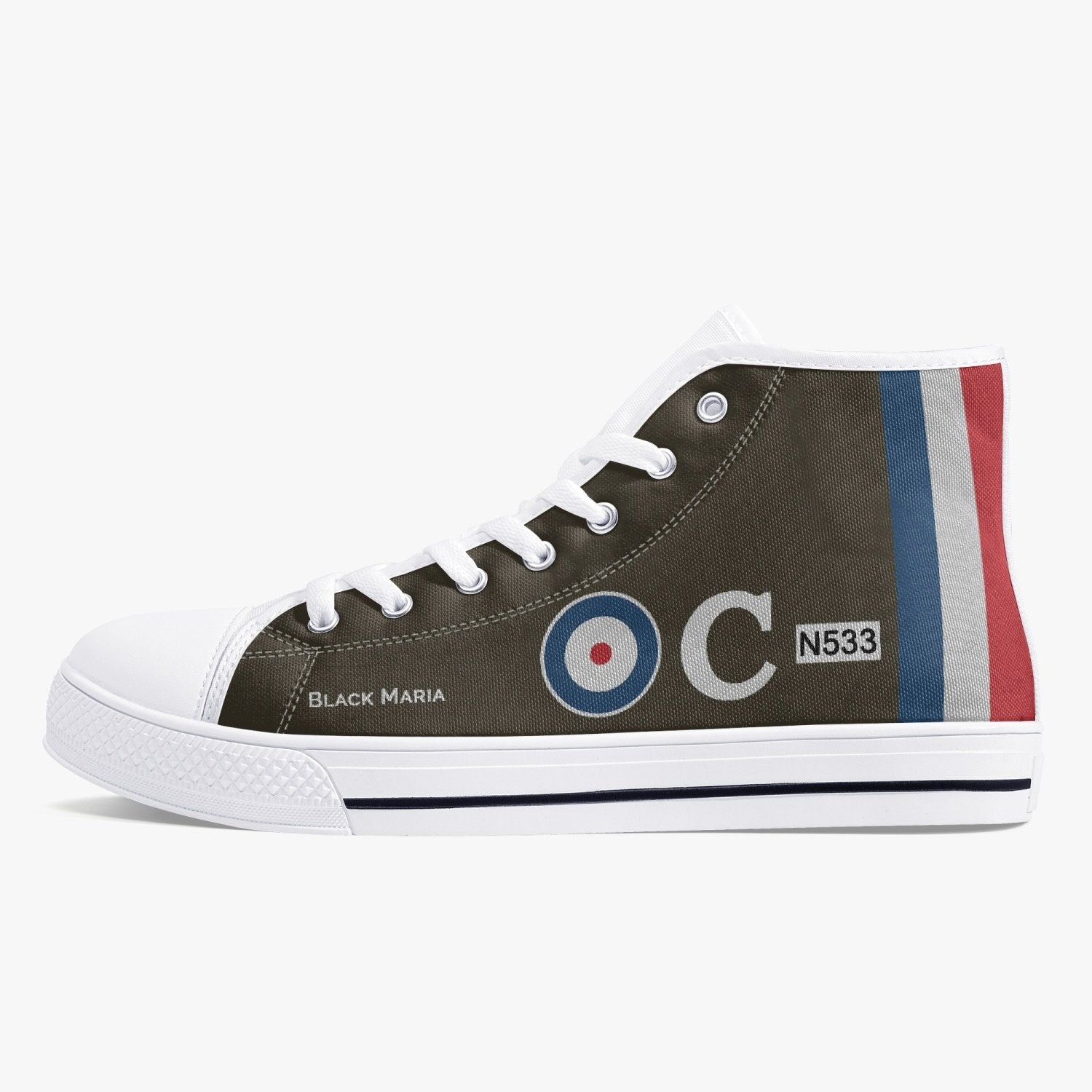 Sopwith Triplane ‘Black Maria’ High Top Canvas Shoes - I Love a Hangar